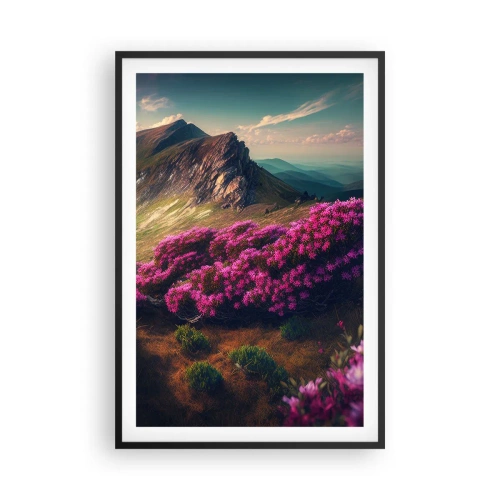 Affisch i svart ram - Sommar i fjällen - 61x91 cm