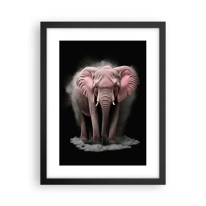 Affisch i svart ram - Tänk inte på en rosa elefant! - 30x40 cm