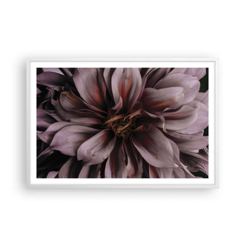 Affisch i vit ram - Blommigt hjärta - 91x61 cm