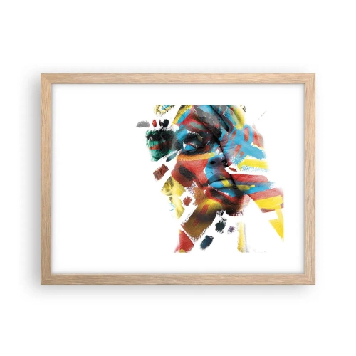 Affisch i ram av ljusek - Färgrik personlighet - 40x30 cm