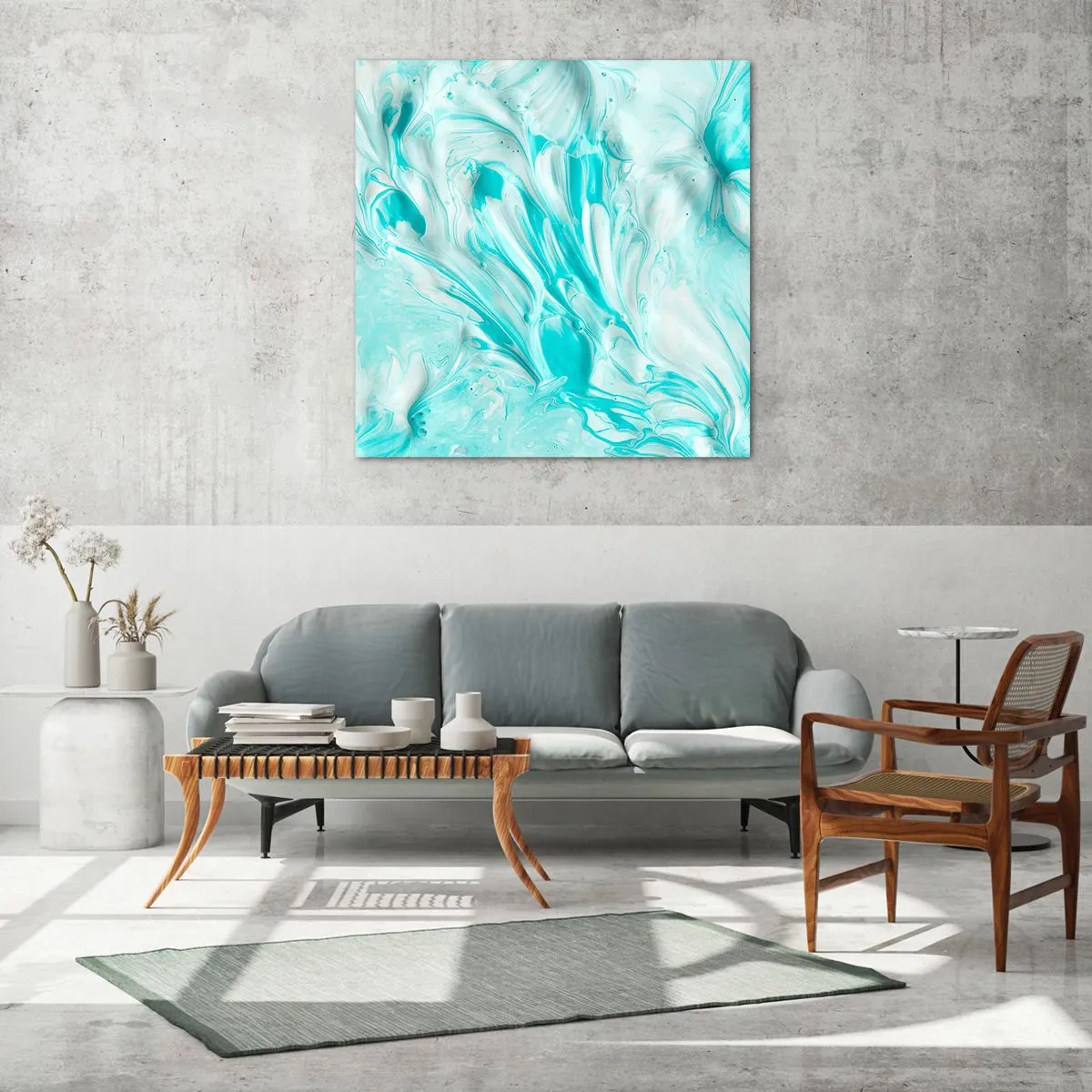 Glastavla - Bild på glas - Alltid tillsammans - 30x30 cm