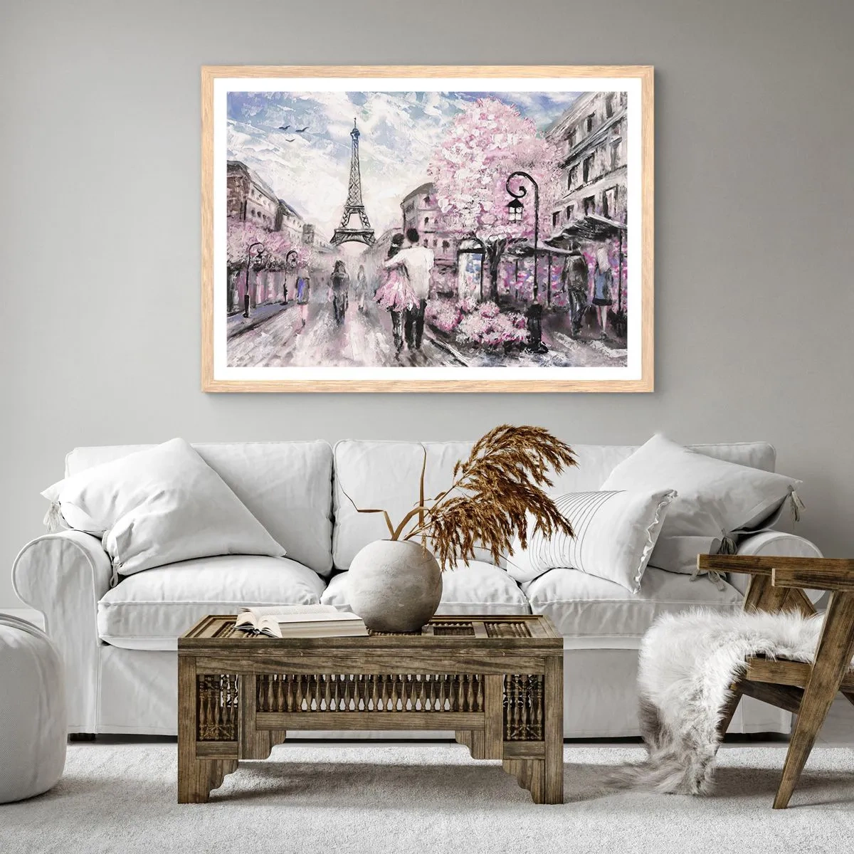 Affisch i ram av ljusek - Bli kär bara i... - 100x70 cm
