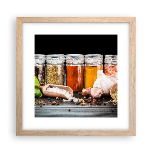 Affisch i ram av ljusek - Så att livet har smak - 30x30 cm