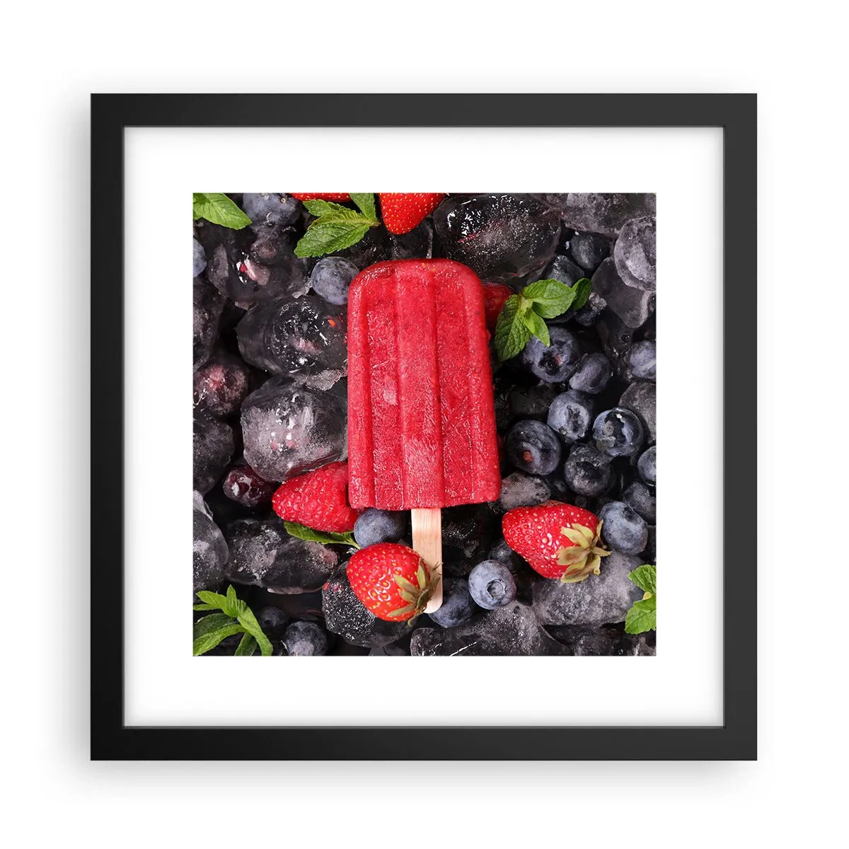 Affisch i svart ram - En smak av varm sommar - 30x30 cm