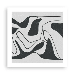 Affisch - Abstrakt lek i en labyrint - 50x50 cm