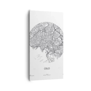 Canvastavla - Bild på duk - Oslos anatomi - 65x120 cm