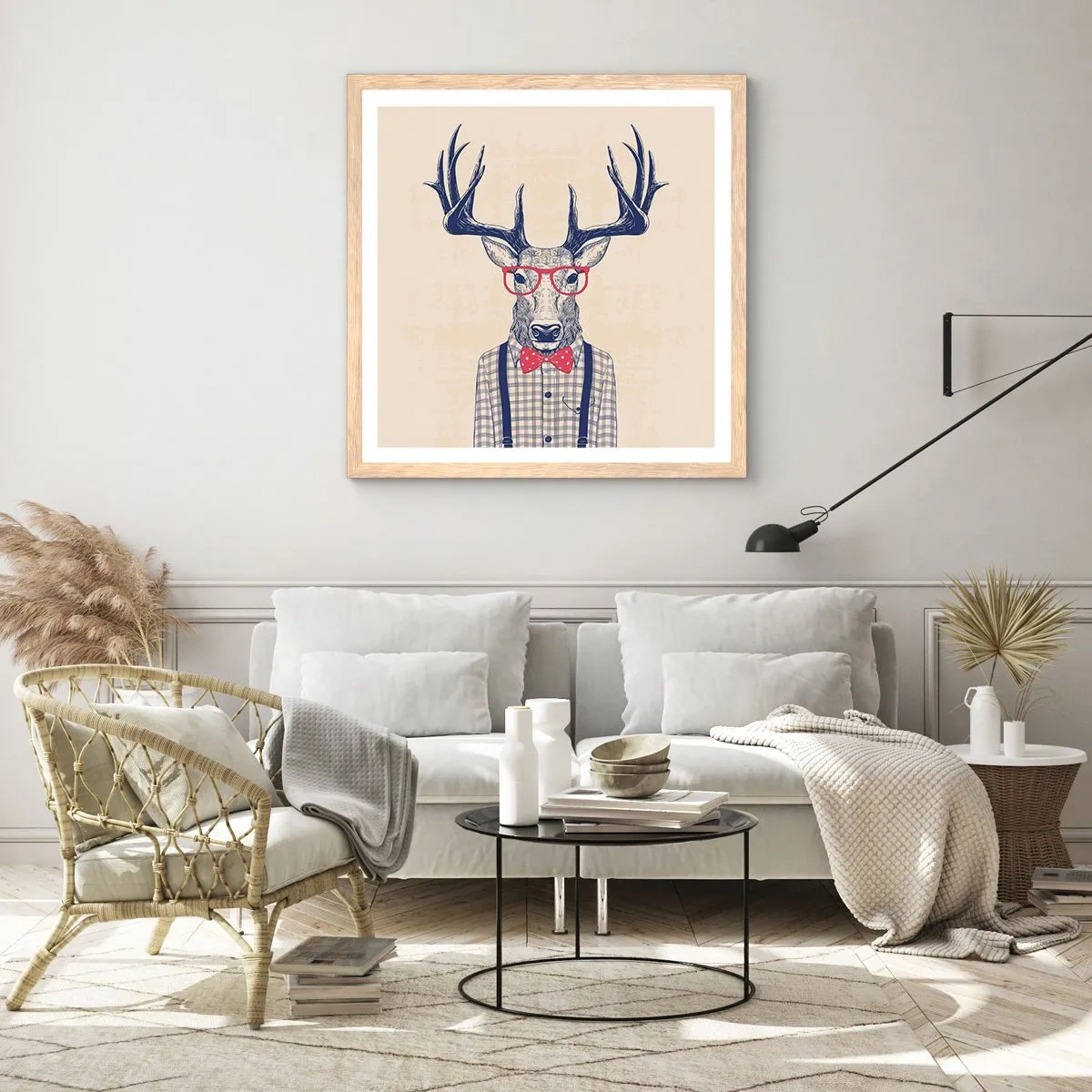 Affisch i ram av ljusek - Rolig extravagans - 50x50 cm