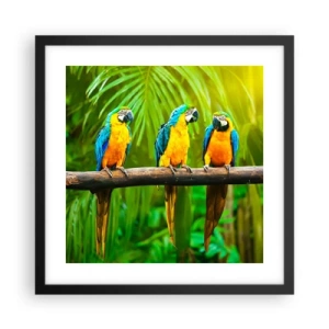 Affisch i svart ram - Har du hört att hon...? - 40x40 cm