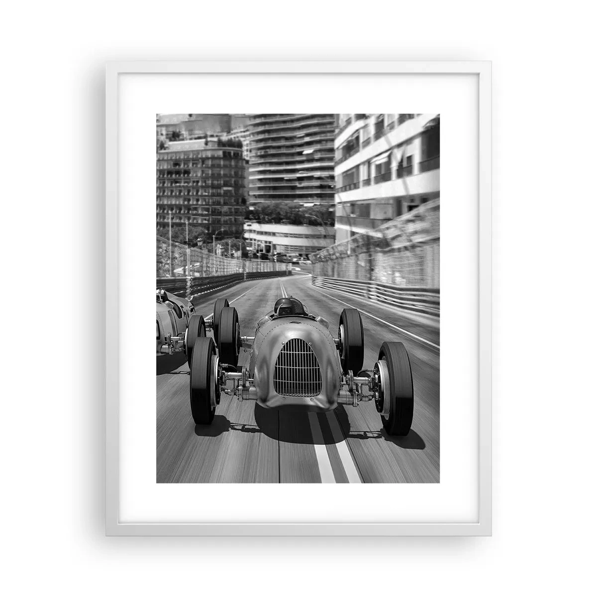 Affisch i vit ram - För länge sedan i Monte Carlo - 40x50 cm