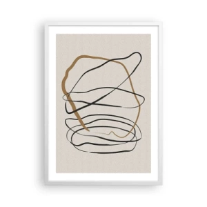 Affisch i vit ram - Komposition: besittande dans - 50x70 cm
