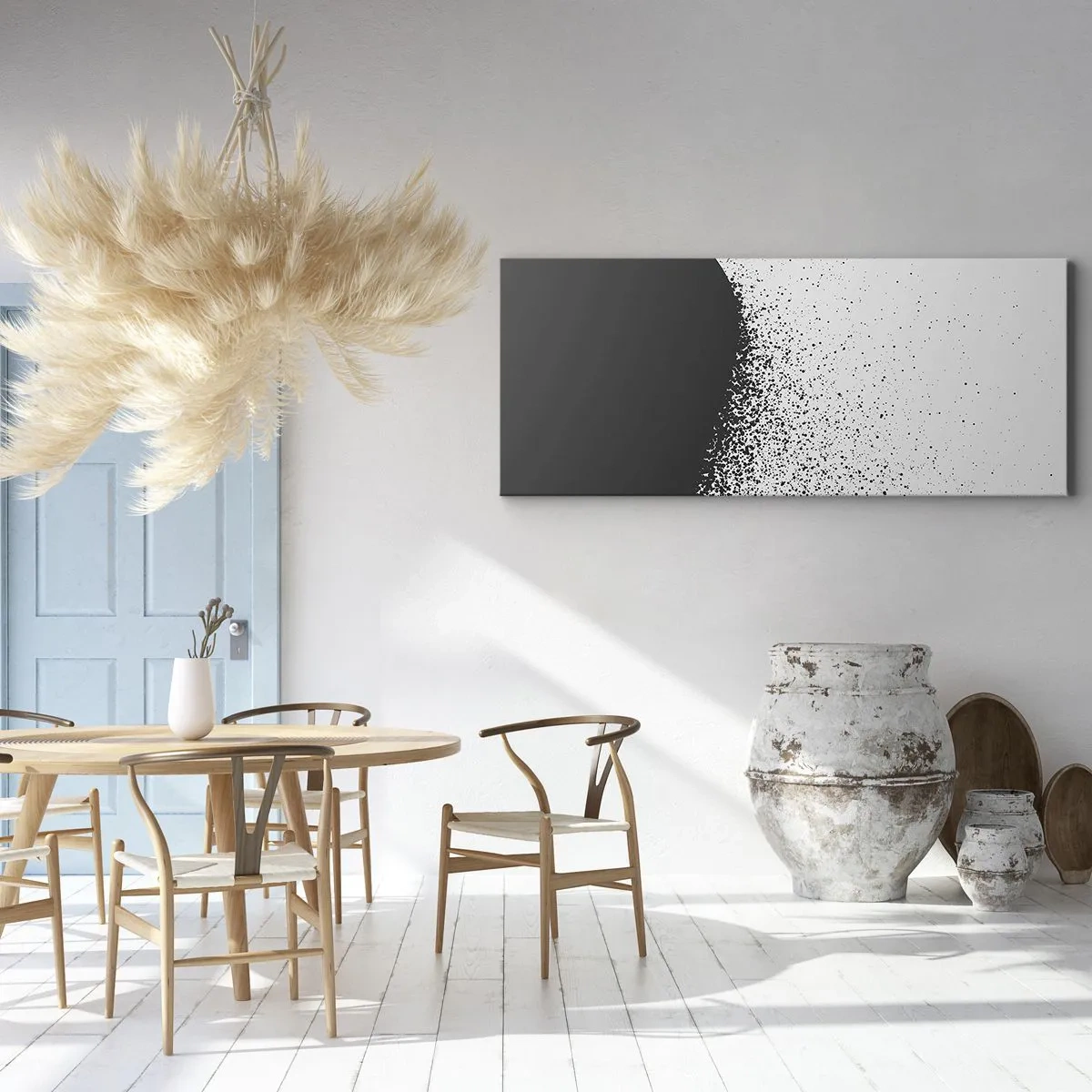 Canvastavla - Bild på duk - Partiklarnas rörelse - 140x50 cm