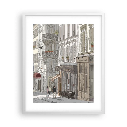 Affisch i vit ram - Stadens nöjen - 40x50 cm