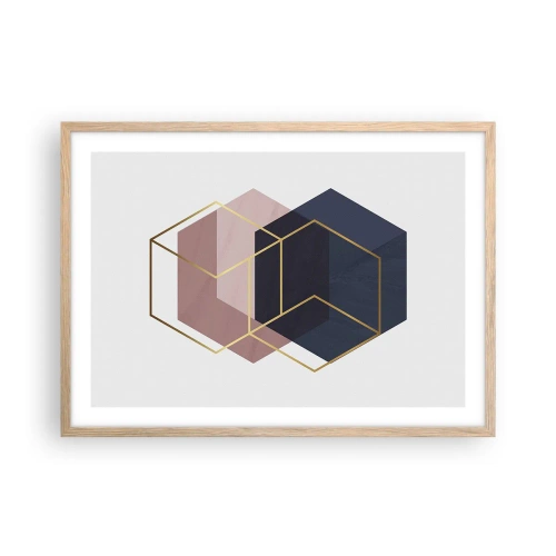 Affisch i ram av ljusek - Enkelhetens styrka - 70x50 cm