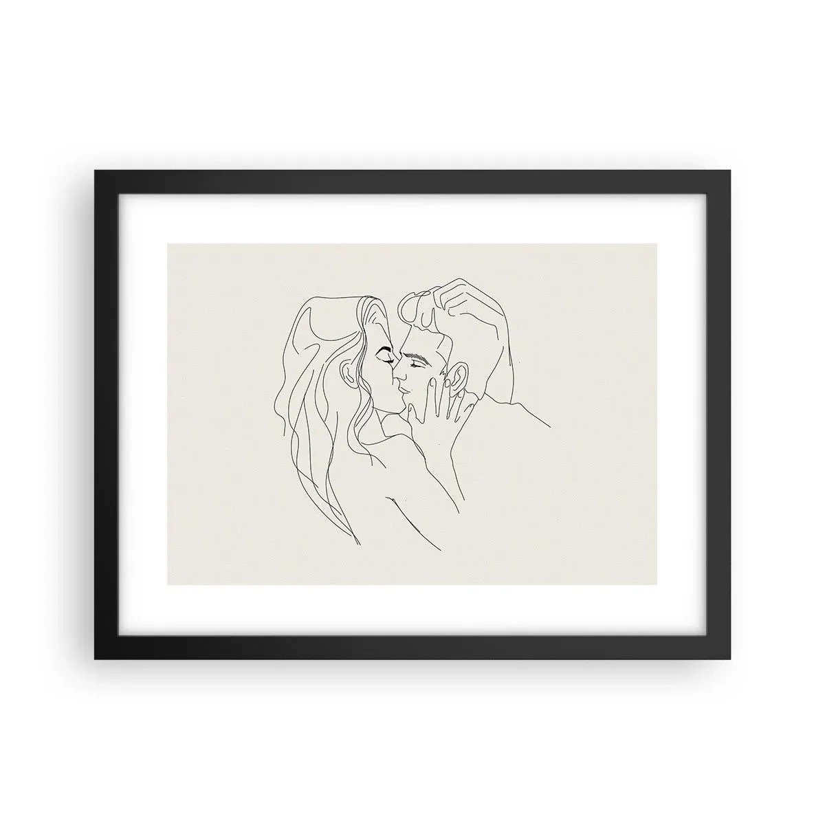 Affisch i svart ram - I kärlekens famn - 40x30 cm