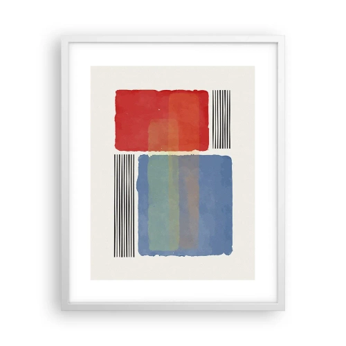 Affisch i vit ram - Geometrins anda - 40x50 cm