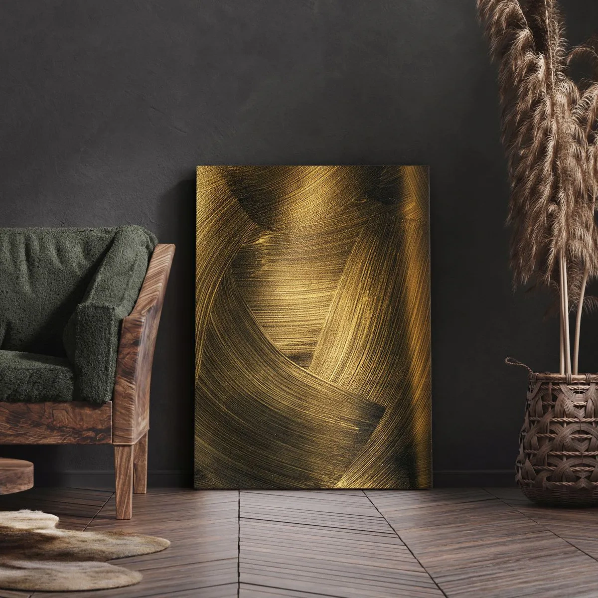Canvastavla - Bild på duk - I gyllene labyrint - 70x100 cm