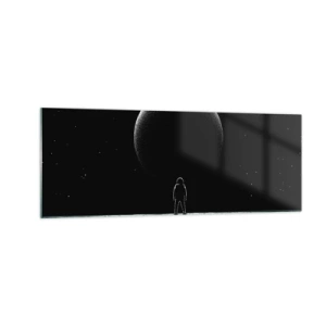 Glastavla - Bild på glas - Ansikte mot ansikte - 140x50 cm