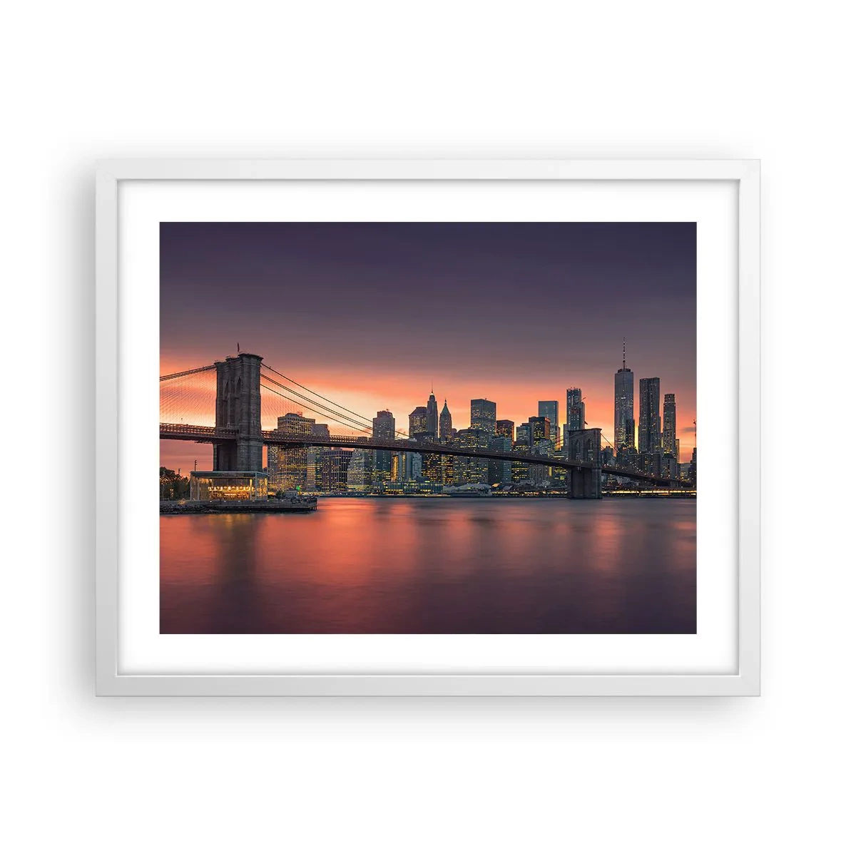 Affisch i vit ram - Doppad i lila tystnad - 50x40 cm