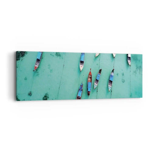 Canvastavla - Bild på duk - Under en glad väntan - 90x30 cm