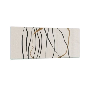 Glastavla - Bild på glas - Komposition: besittande dans - 100x40 cm