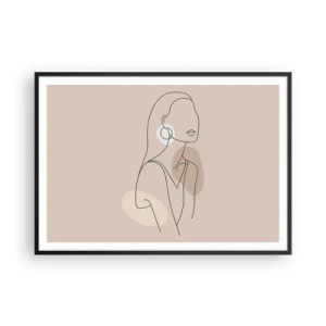 Affisch i svart ram - Flickaktighetens ikon - 100x70 cm