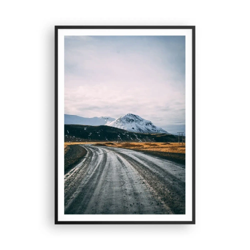 Affisch i svart ram - I isländsk stämning - 70x100 cm