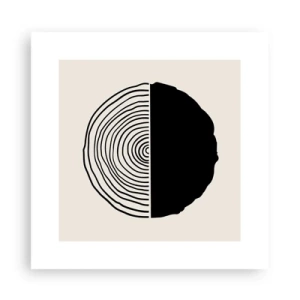 Affisch - Hälften hälften - 30x30 cm