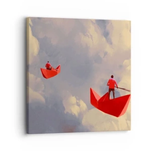 Canvastavla - Bild på duk - Drömmarnas utflykt - 30x30 cm