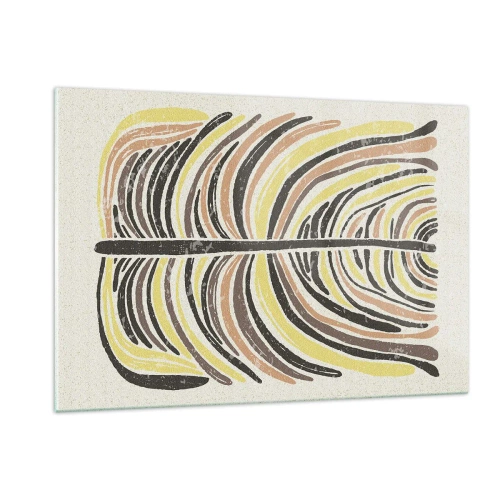 Glastavla - Bild på glas - Pulserande abstraktion - 120x80 cm