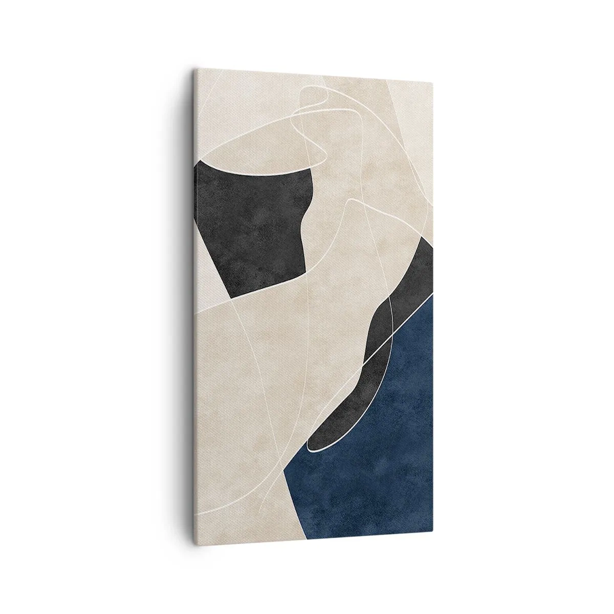 Canvastavla - Bild på duk - Abstrakt komposition - färgkontrast - 45x80 cm