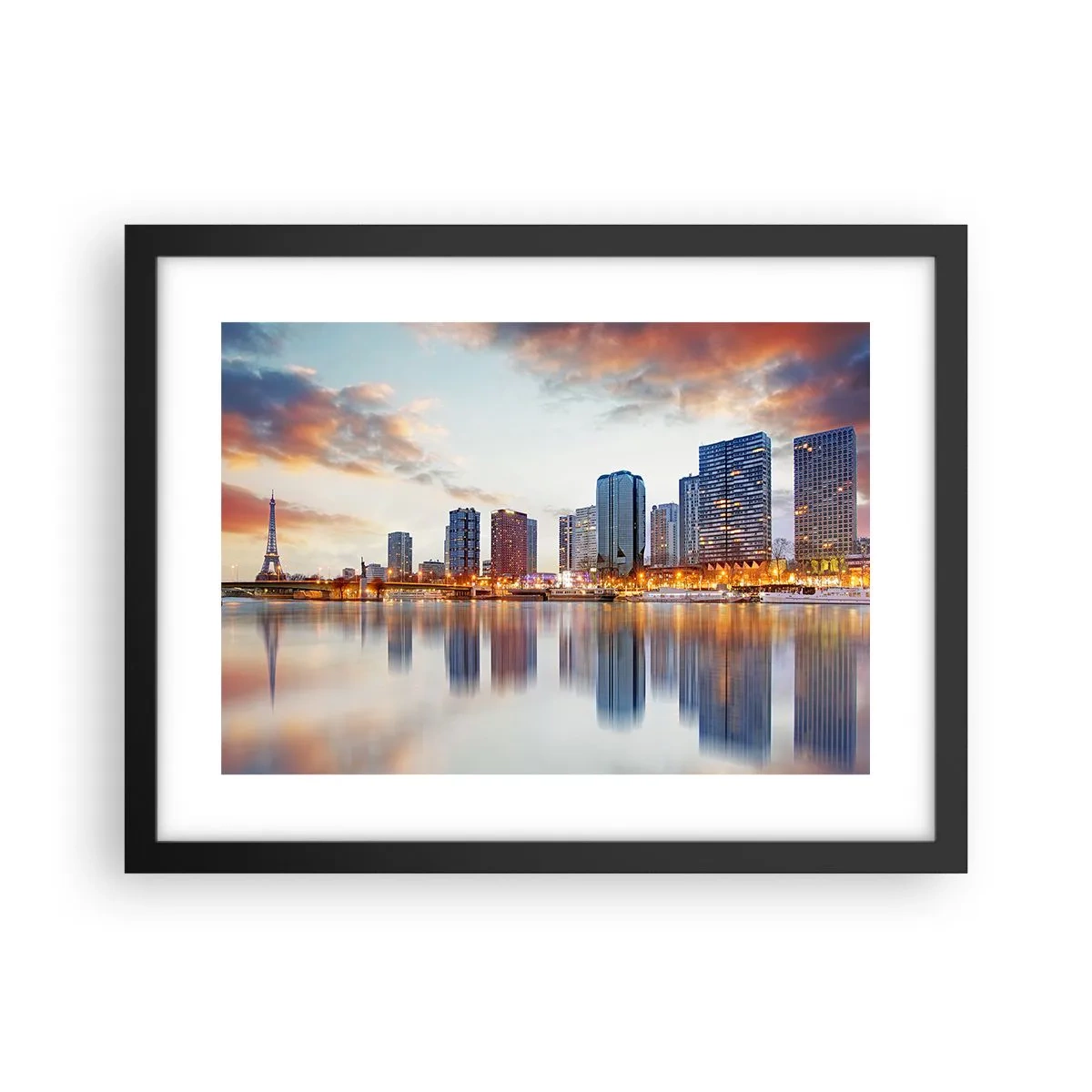 Affisch i svart ram - Paris monumentala lugn - 40x30 cm