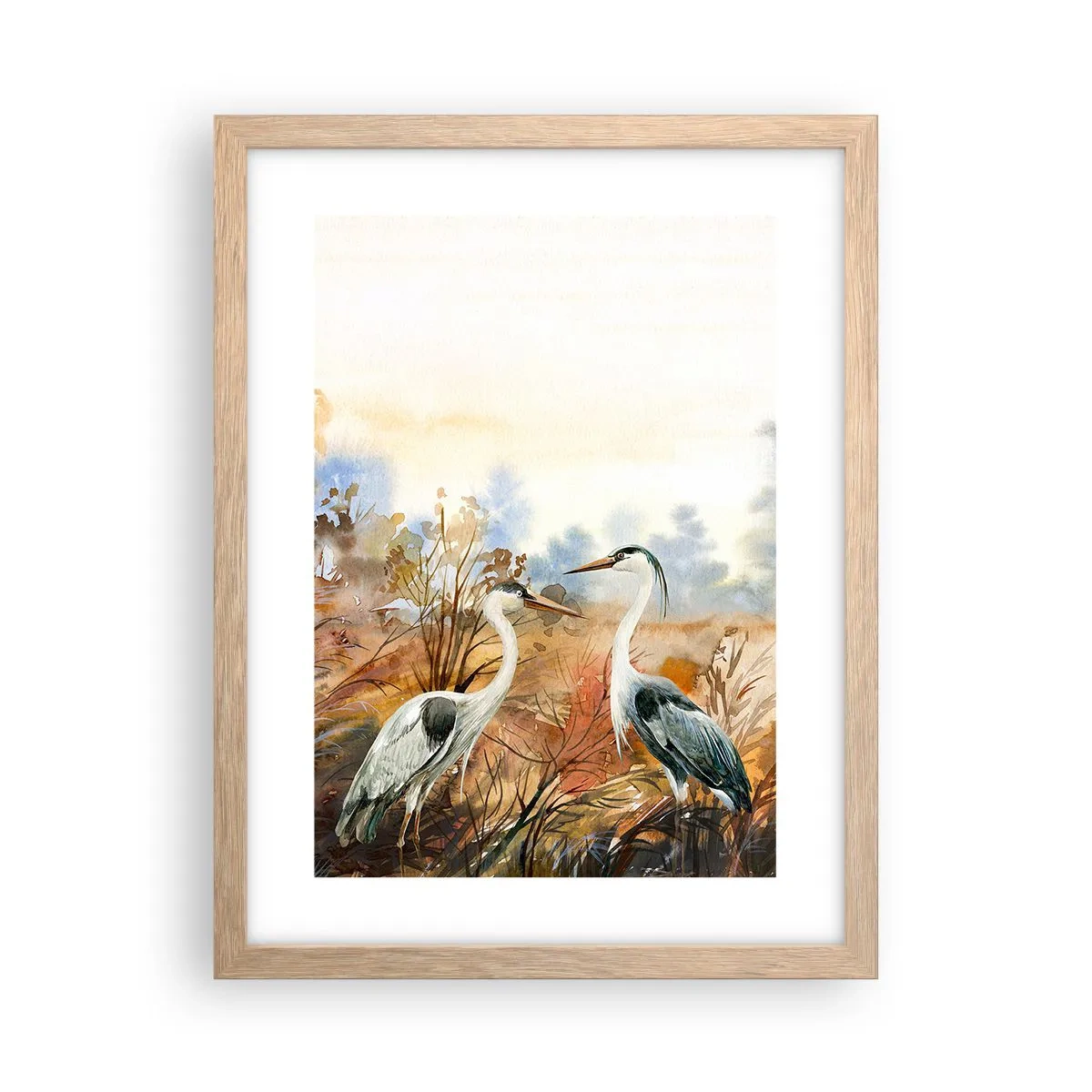 Affisch i ram av ljusek - Vart ska vi på hösten? - 30x40 cm