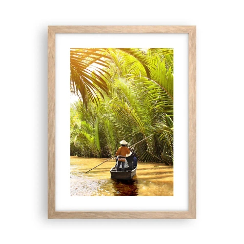 Affisch i ram av ljusek - Genom en palmravin - 30x40 cm