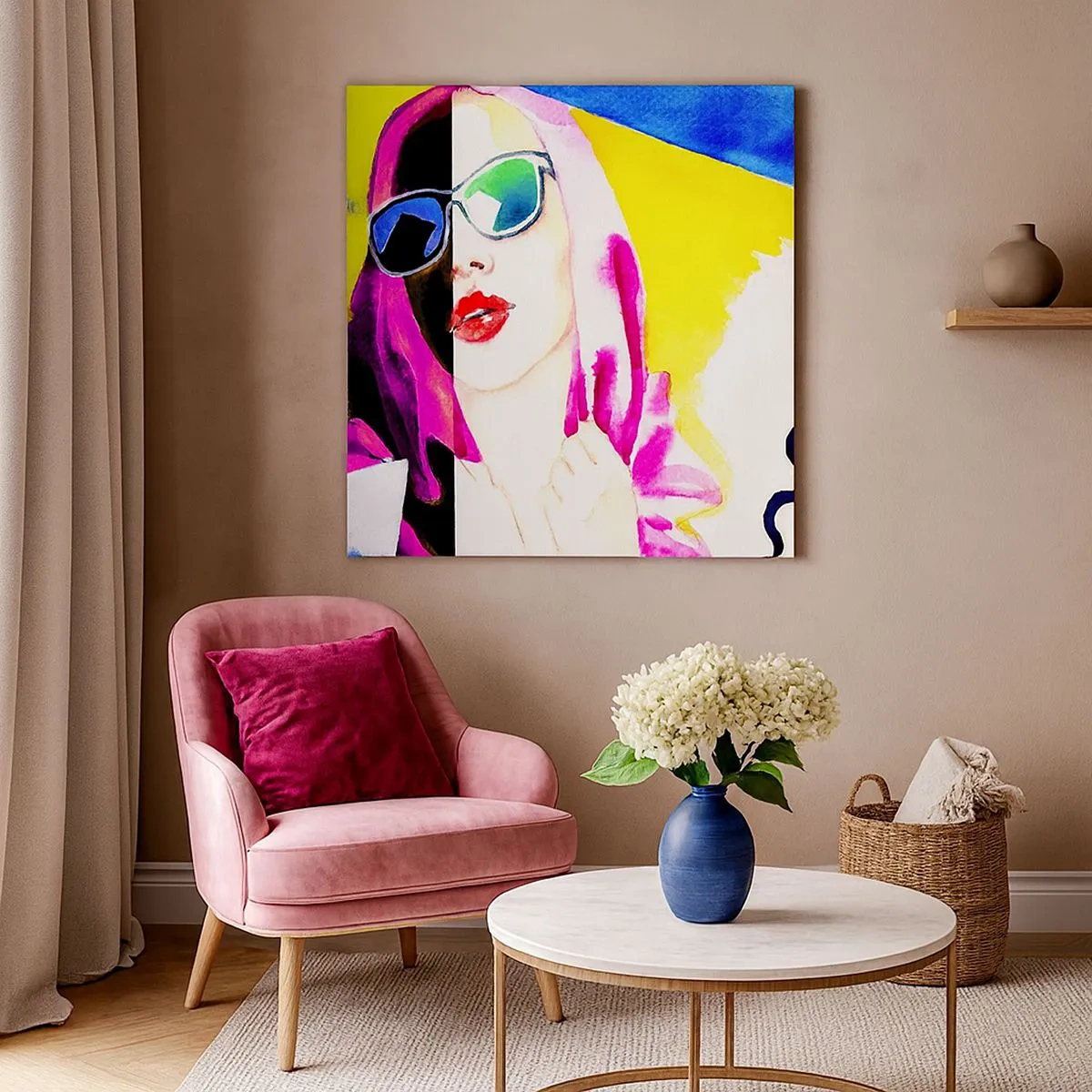 Canvastavla - Bild på duk - Jag är varken vit eller svart - 30x30 cm