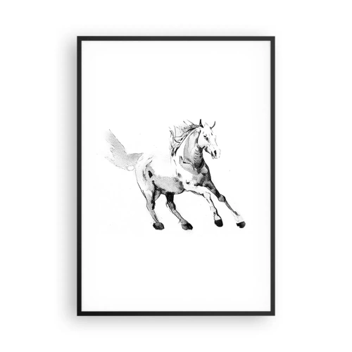 Affisch i svart ram - Obändig själ - 70x100 cm