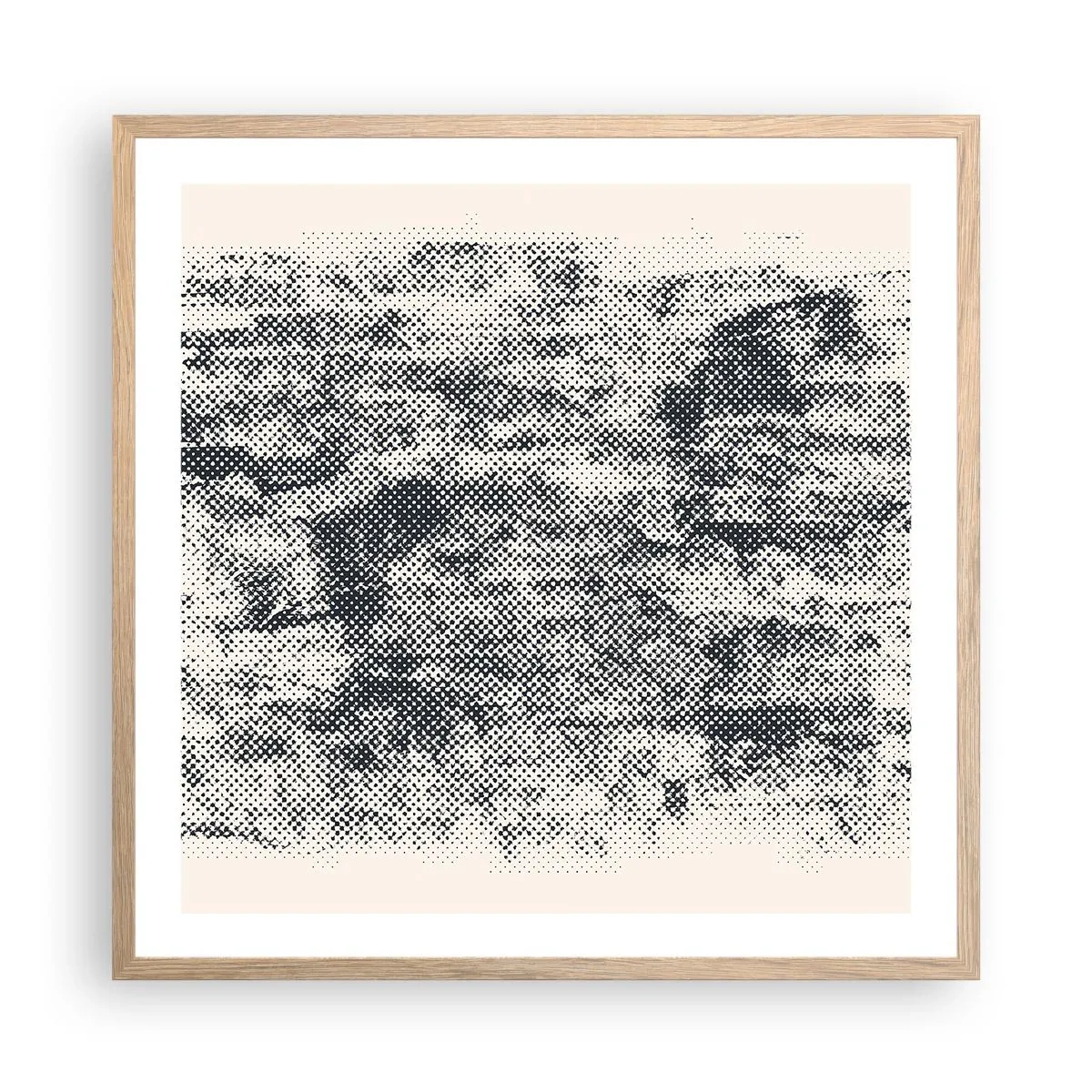 Affisch i ram av ljusek - Dimmig komposition - 60x60 cm