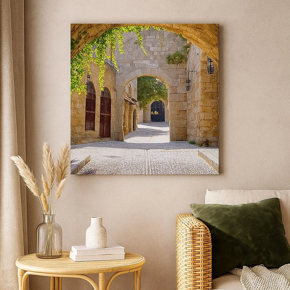 Canvastavla - Bild på duk - Snart kommer processionen - 30x30 cm