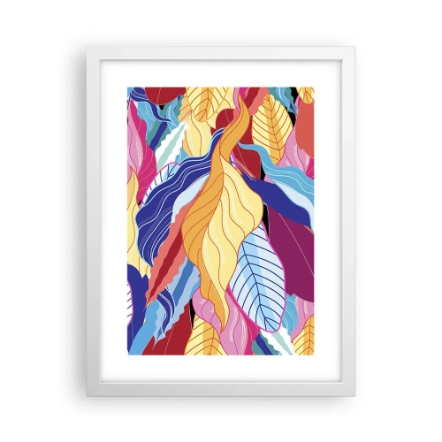 Affisch i vit ram - Färgglad röra - 30x40 cm