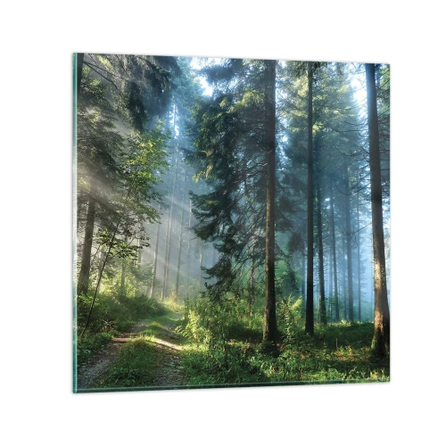 Glastavla - Bild på glas - Strålande på morgonen - 30x30 cm