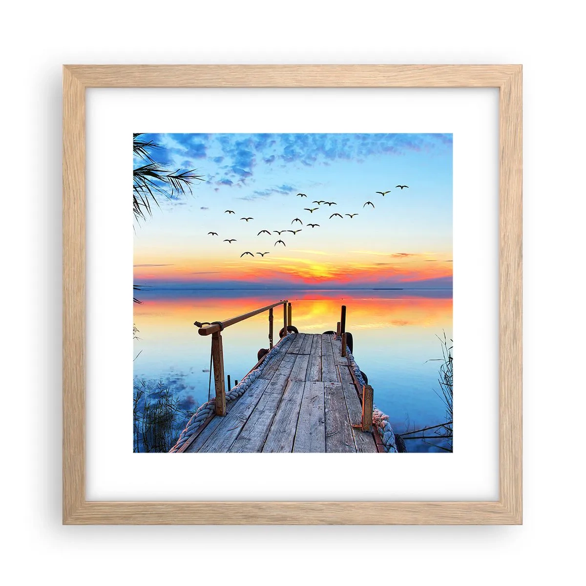 Affisch i ram av ljusek - Dags att vända hem... - 30x30 cm