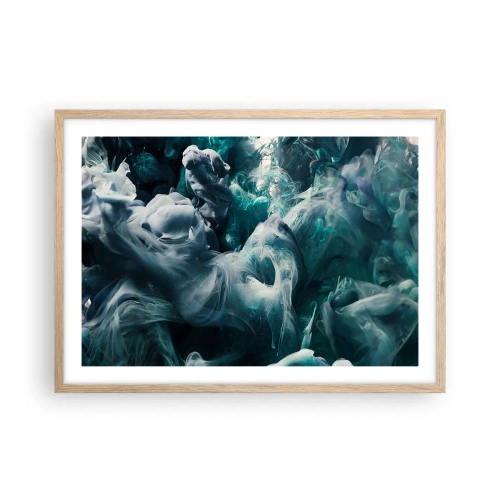 Affisch i ram av ljusek - Färg i rörelse - 70x50 cm