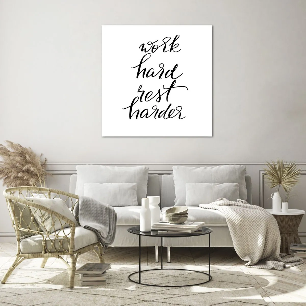 Glastavla - Bild på glas - Livsbalans - 40x40 cm