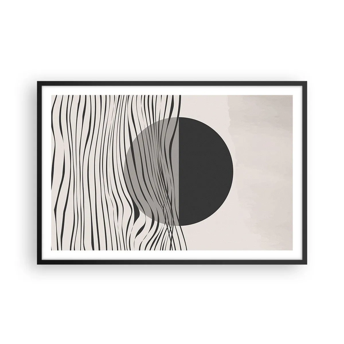 Affisch i svart ram - Halvdan komposition - 91x61 cm