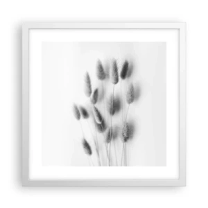 Affisch i vit ram - Fluffigt gräs - 40x40 cm