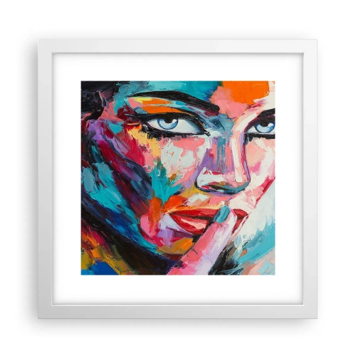 Affisch i vit ram - Vår första hemlighet - 30x30 cm