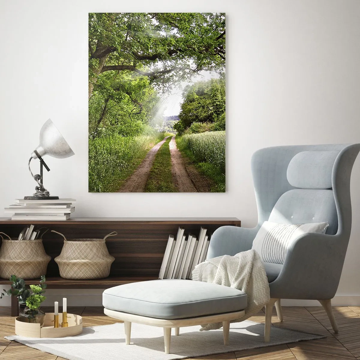 Glastavla - Bild på glas - Et in Arcadia ego - 50x70 cm