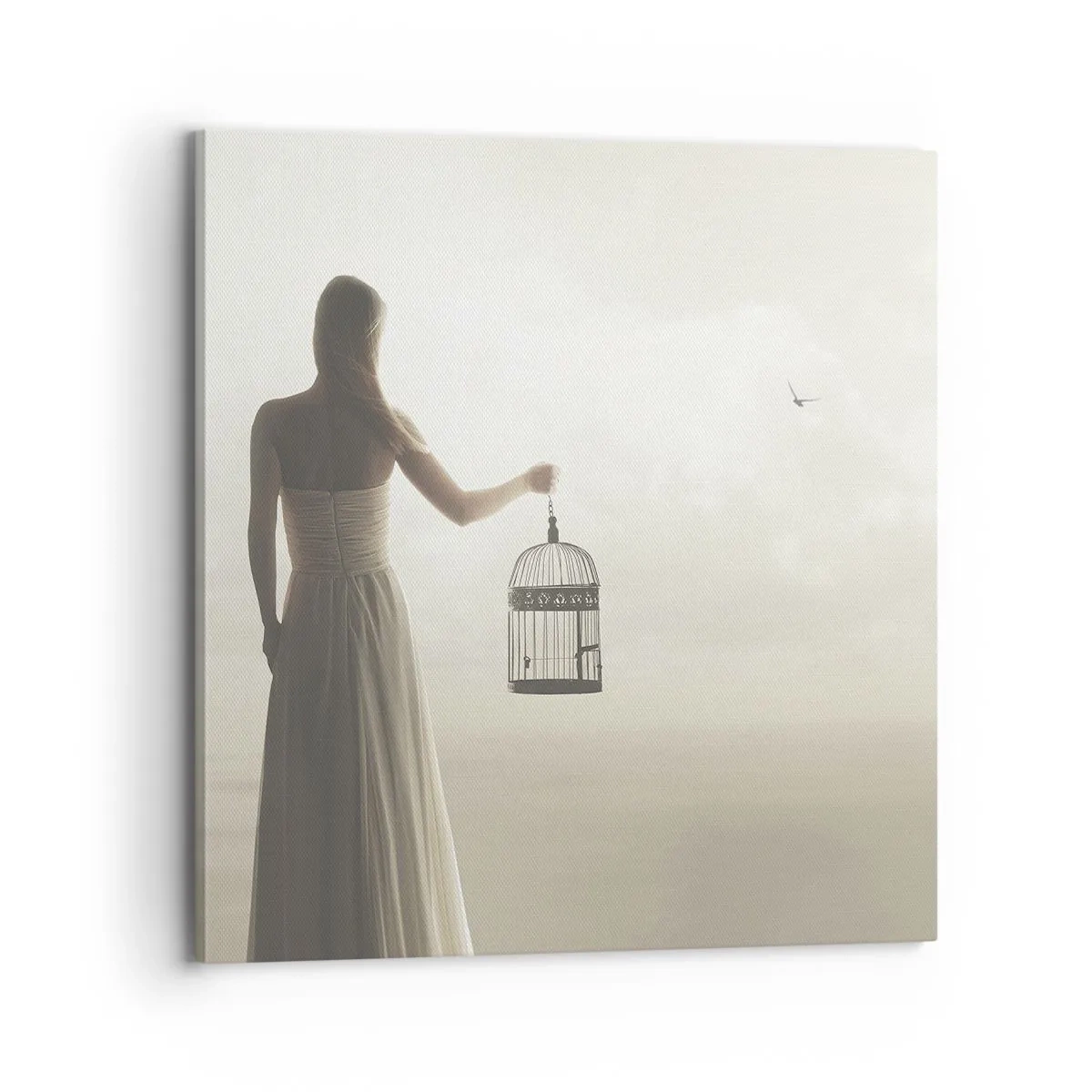 Canvastavla - Bild på duk - Var fri - 70x70 cm