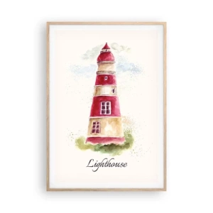 Affisch i ram av ljusek - Det är alltid något väder - 70x100 cm