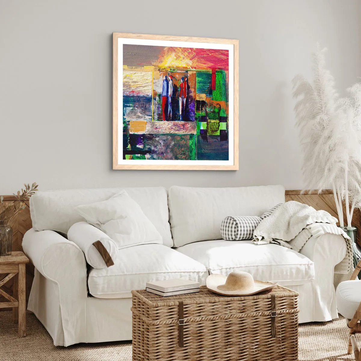 Affisch i ram av ljusek - Relationer och emotioner - 40x40 cm