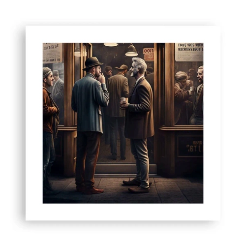 Affisch - En bra stund på dagen - 40x40 cm